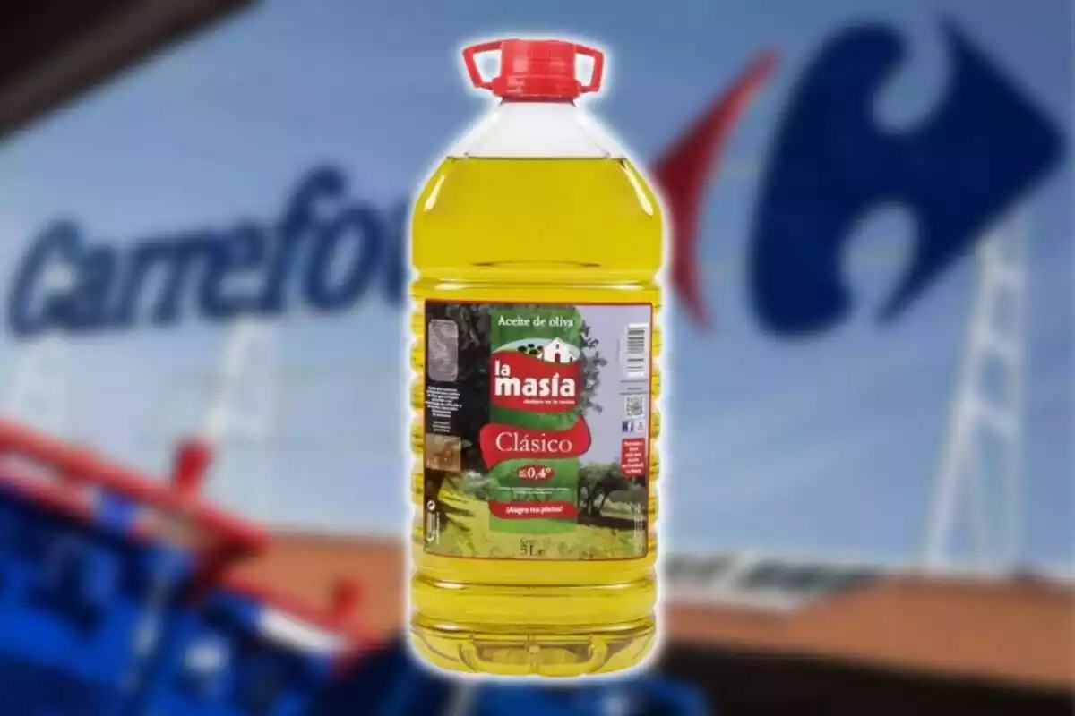 Garrafa d'oli de cinc litres de Carrefour