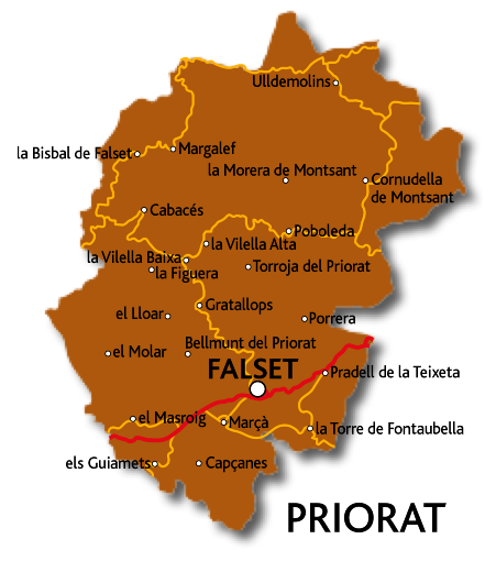 Mapa del Priorat