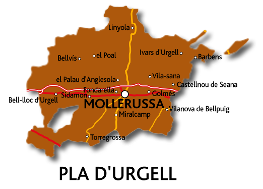 Mapa del Pla d'Urgell
