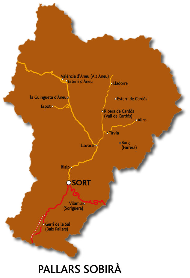 Mapa del Pallars Sobirà