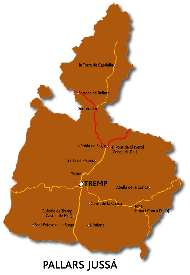 Mapa del Pallars Jussà