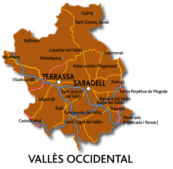 Mapa del Vallès Occidental
